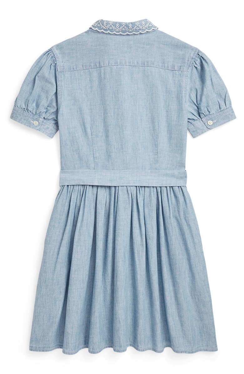 Polo Ralph Lauren Kids' Cotton Chambray Shirtdress, Alternate, color, 