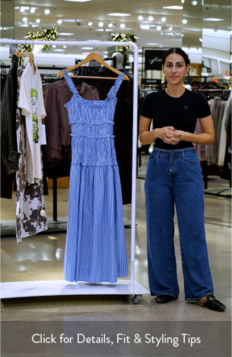 Marianne Stripe Organic Cotton Midi Dress, sales video thumbnail