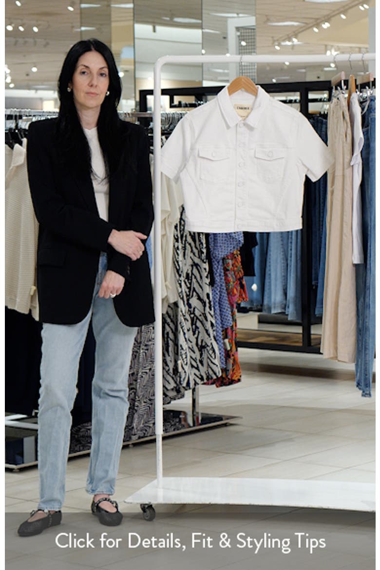 Kirstie Short Sleeve Crop Denim Jacket video