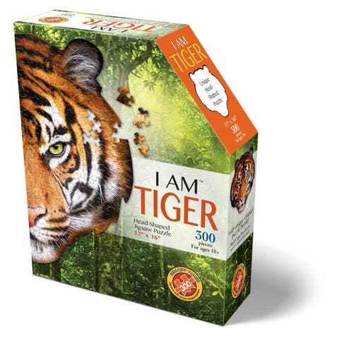 I Am Tiger 300 Pieces Animal Shaped Jigsaw Puzzle