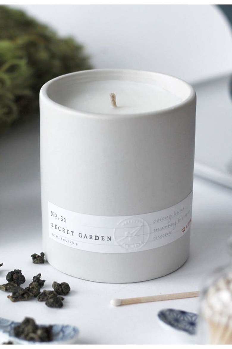 No. 51 Secret Garden Scented Candle, Alternate, color, White