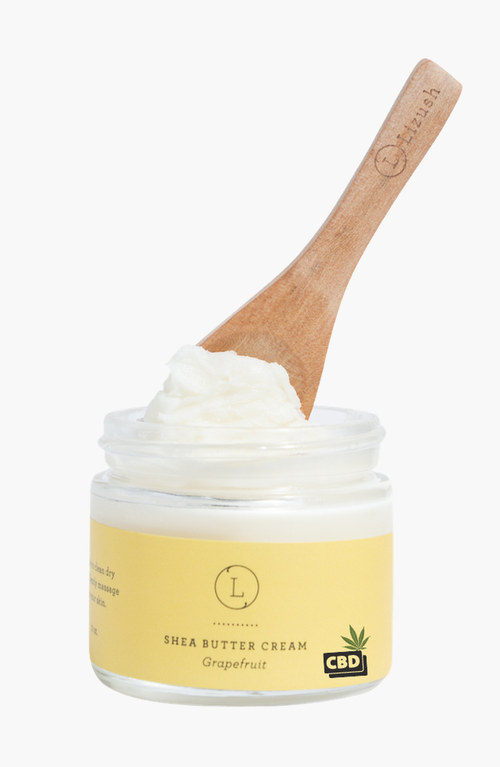LIZUSH LIZUSH CBD GRAPEFRUIT SHEA BUTTER BODY CREAM WITH CBD, SHEA BODY LOTION (THC FREE) CREAMS & OILS