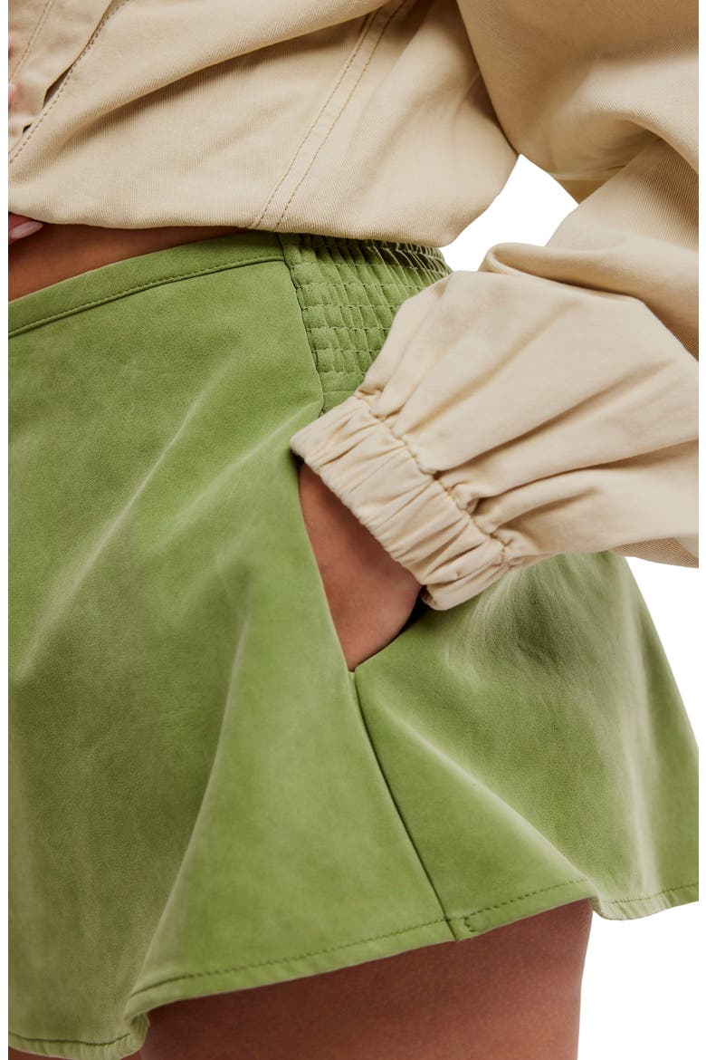 Paradise Found Faux Suede Skort, Alternate, color, GOING GREEN