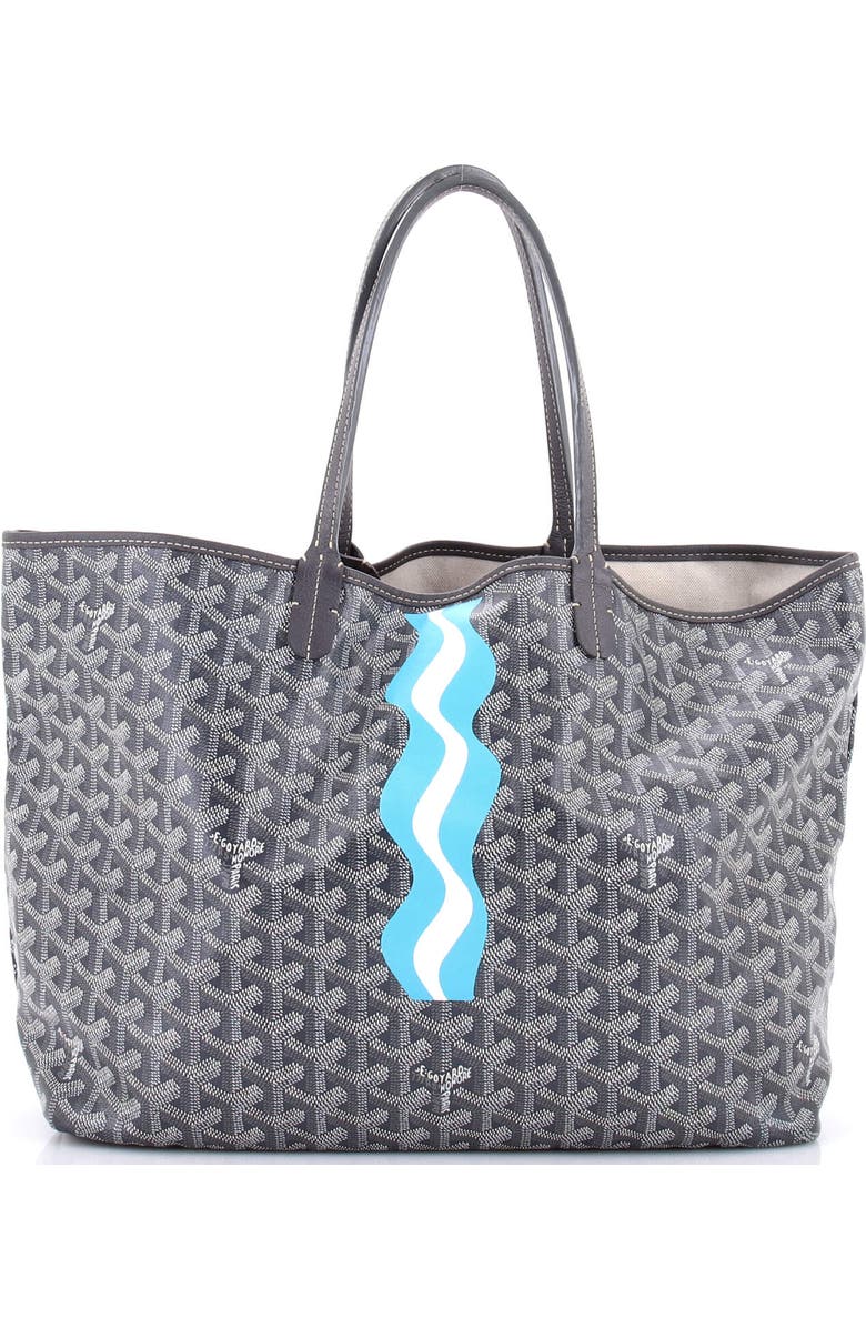 Pre-Owned Goyard Artois Tote Printed Coated Canvas MM, Main, color, Blue
