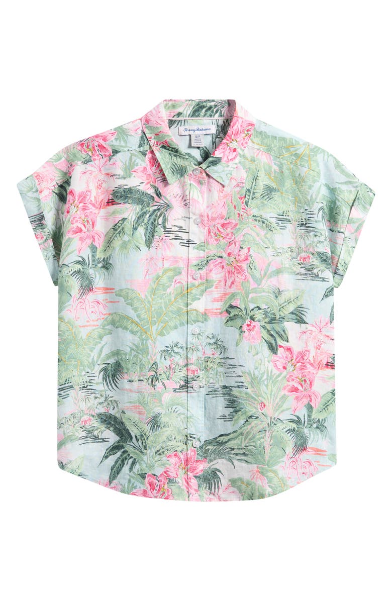 Tommy Bahama Garden Villa Short Sleeve Linen Shirt, Alternate, color, 
