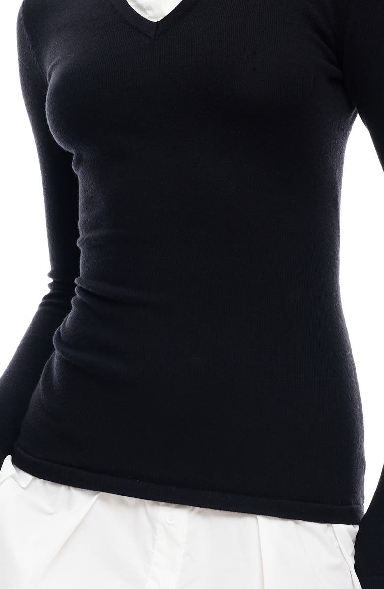 LIONESS Femme Poplin Contrast Long Sleeve Minidress, Alternate, color,