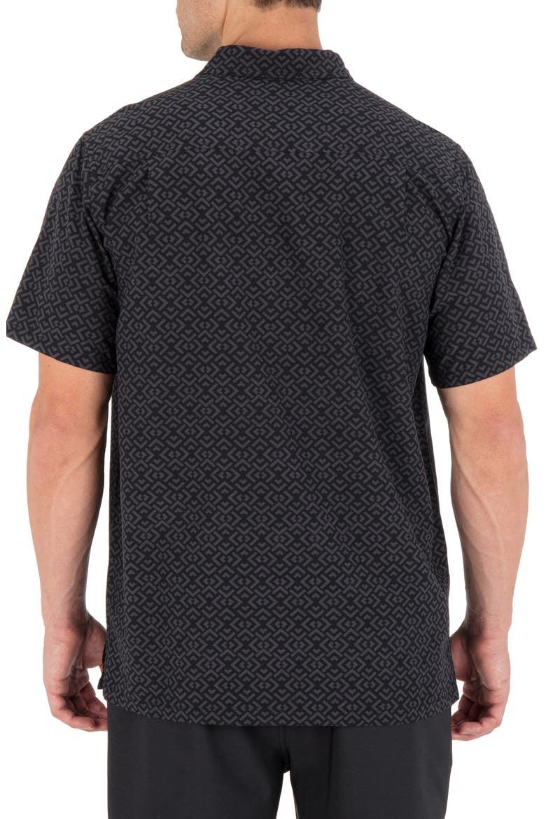 Incon Aero Short Sleeve Button-Up Shirt, Alternate, color, BLACK