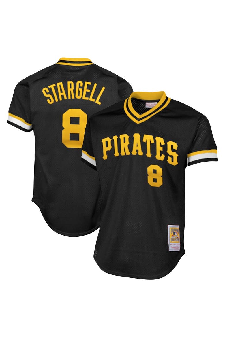 Men's Mitchell & Ness Willie Stargell Black Pittsburgh Pirates Cooperstown Collection Big & Tall Mesh Batting Practice Jersey, Alternate, color, Black