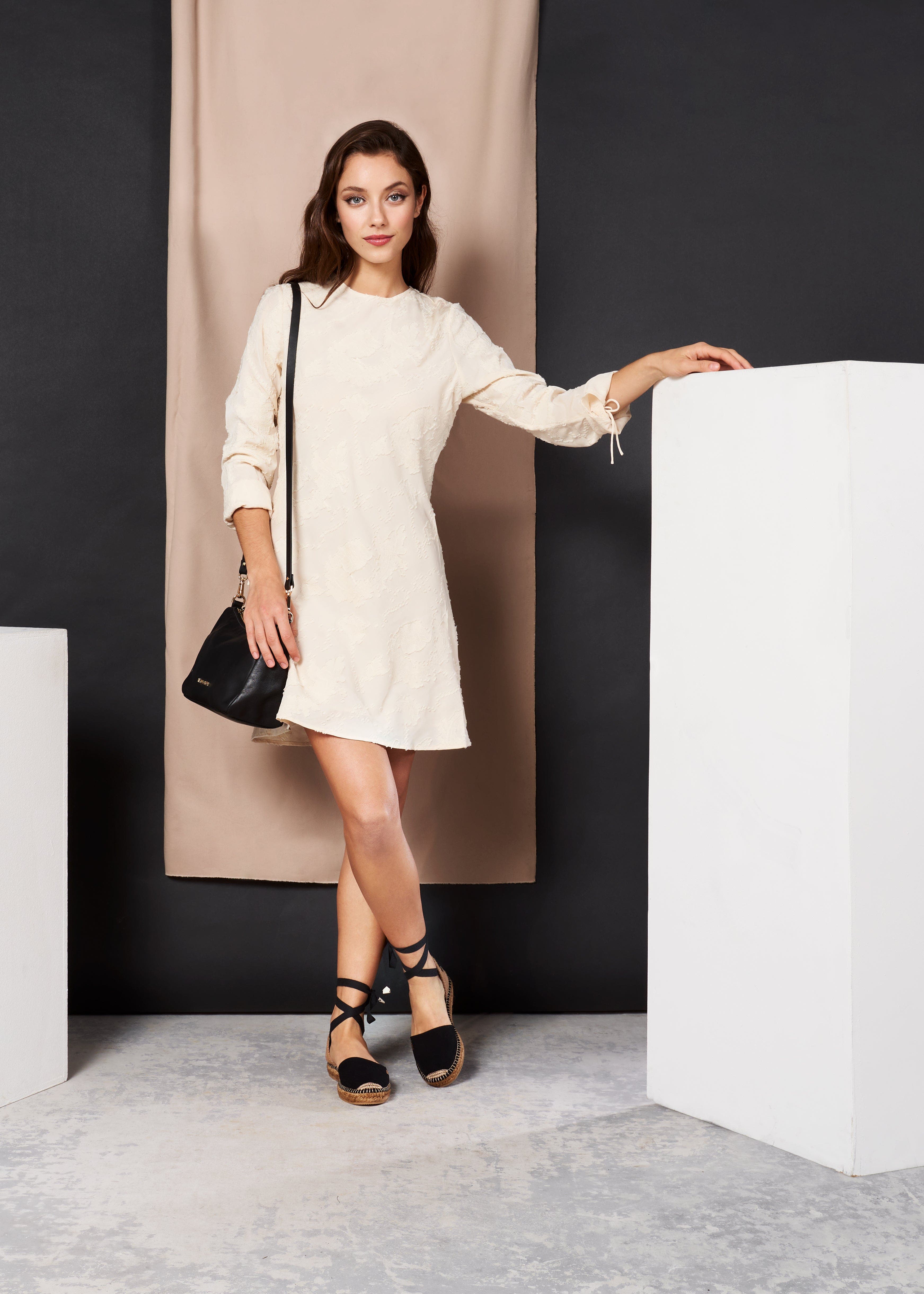 VISCATA Candell Canvas Espadrille Flats, Alternate, color, Black