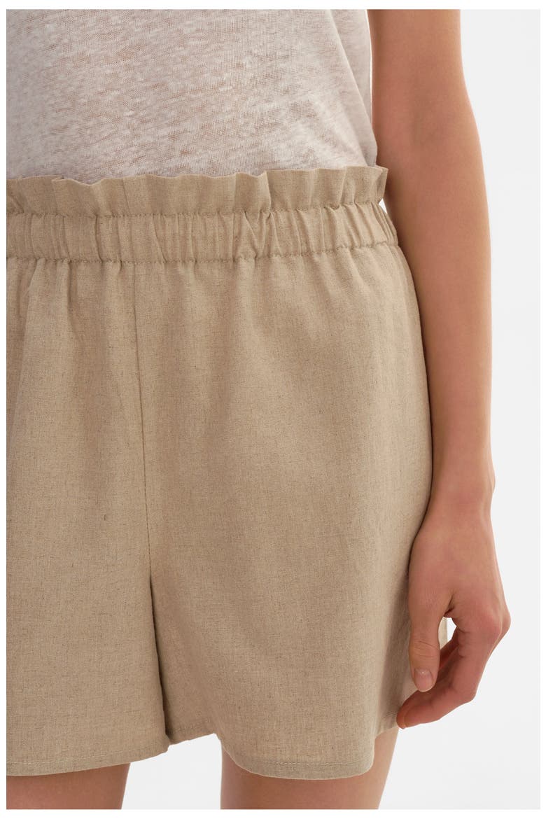 ILIA | Linen Shorts, Alternate, color, Beige