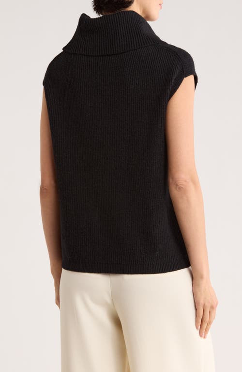 Elie Elie Tahari Sleeveless Turtleneck Sweater In Black