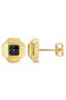 Diamond Square Stud Earrings Sterling Silver