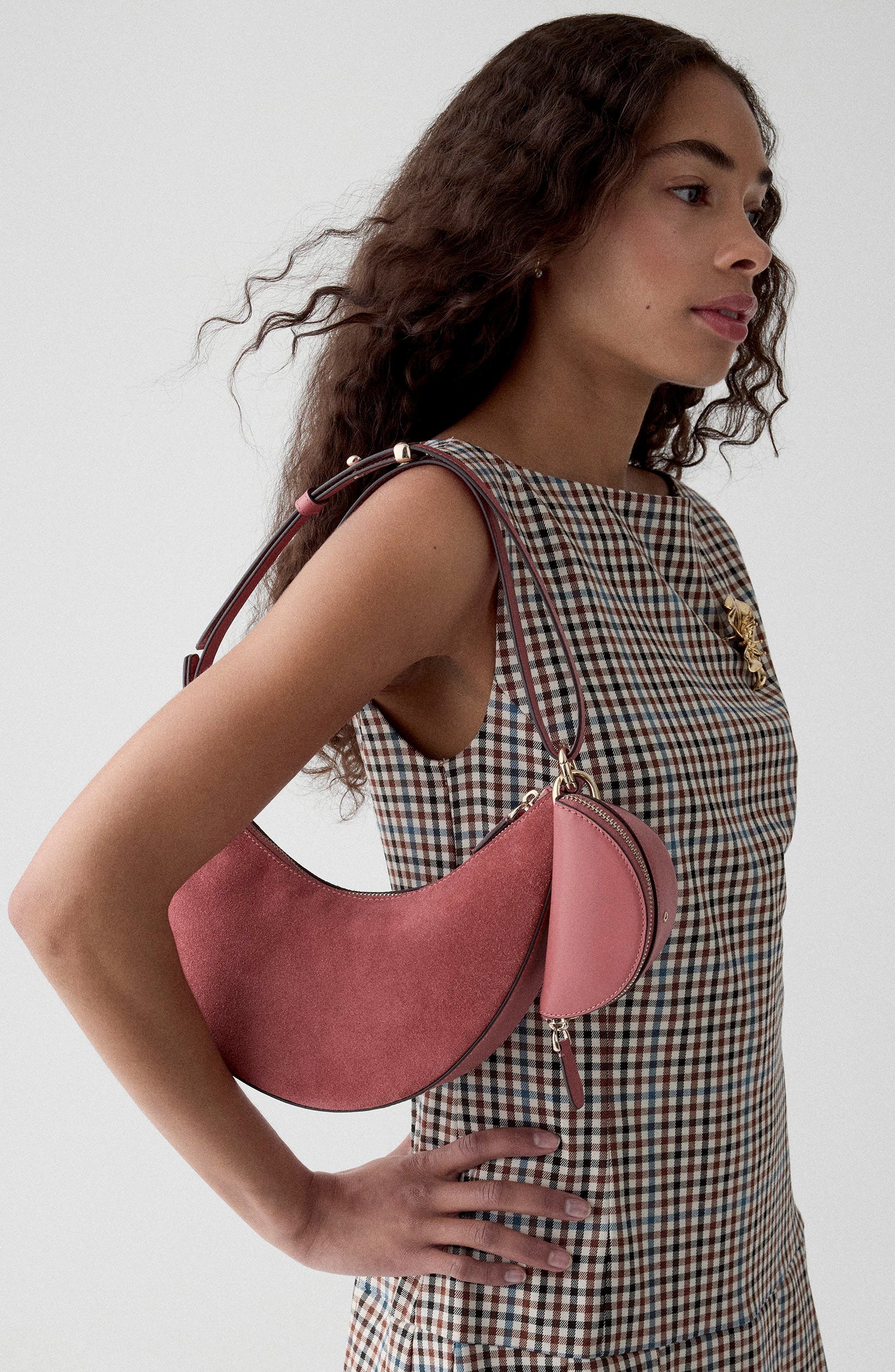 duo pebble leather crossbody bag, Alternate, color, POMEGRANATE.