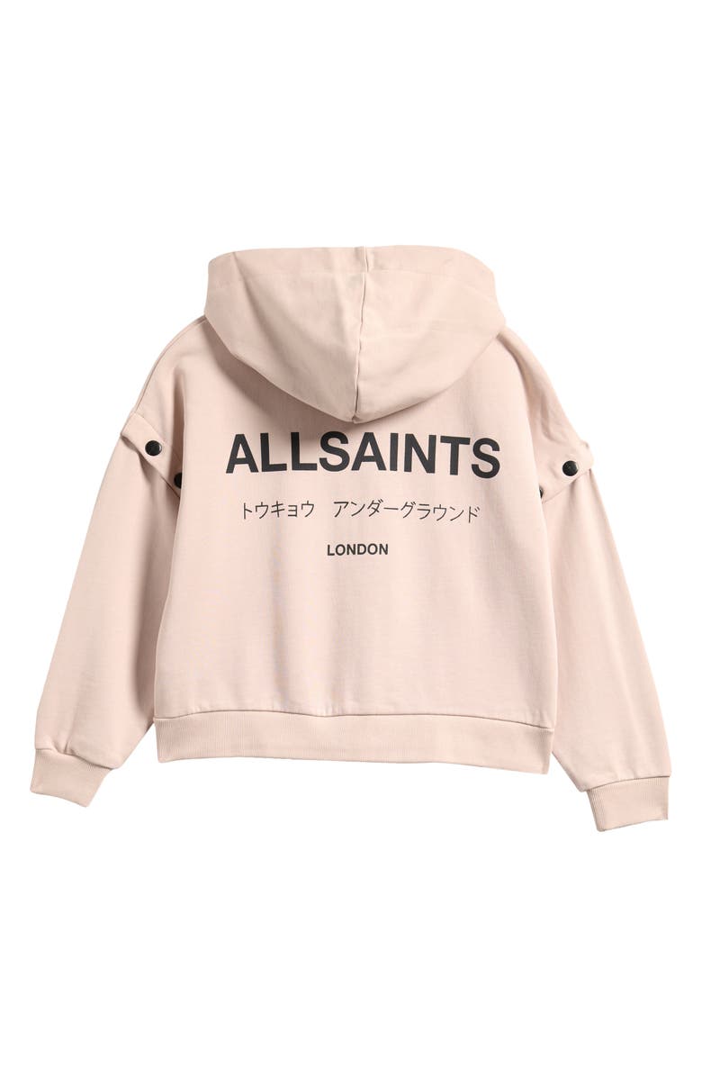 smALLSAINTS by ALLSAINTS Kids' Underground Zip Hoodie, Alternate, color, Pink