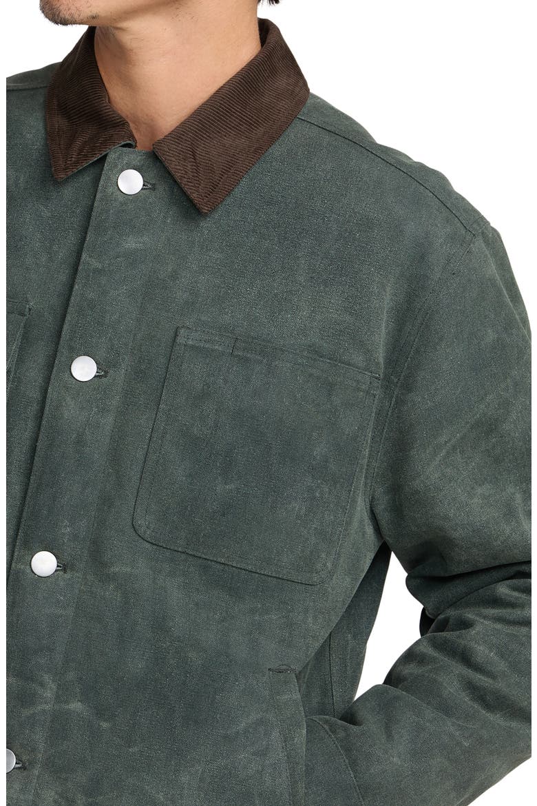 Post Deck Cotton Jacket, Alternate, color, HUNTER GREEN