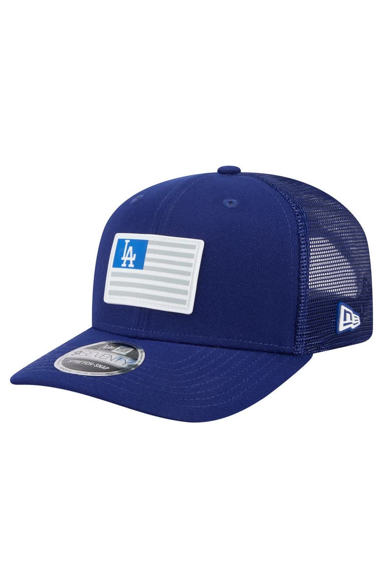 New Era Men's New Era Royal Los Angeles Dodgers Flag 9SEVENTY COOLERA Stretch-Snap Hat, Main, color, Royal