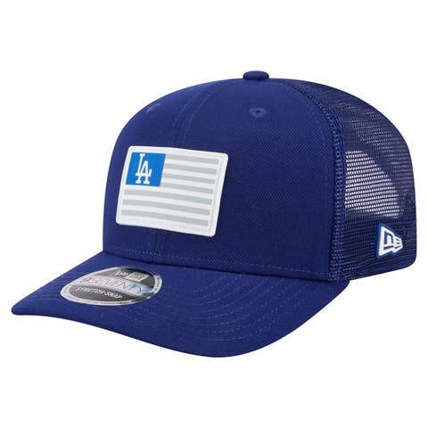 Men's New Era Royal Los Angeles Dodgers Flag 9SEVENTY COOLERA Stretch-Snap Hat