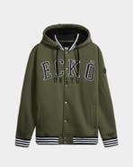 ECKO State faux shearling Varsity Jacket