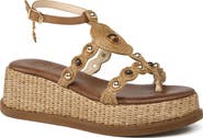 Grace Footwear Vivara Raffia Stone Platform Sandal