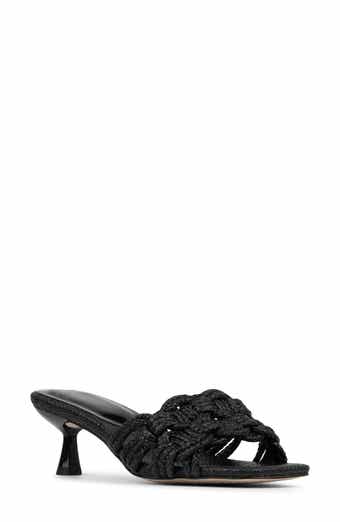 Donald Pliner Raffia Kitten Heel Slide Sandal