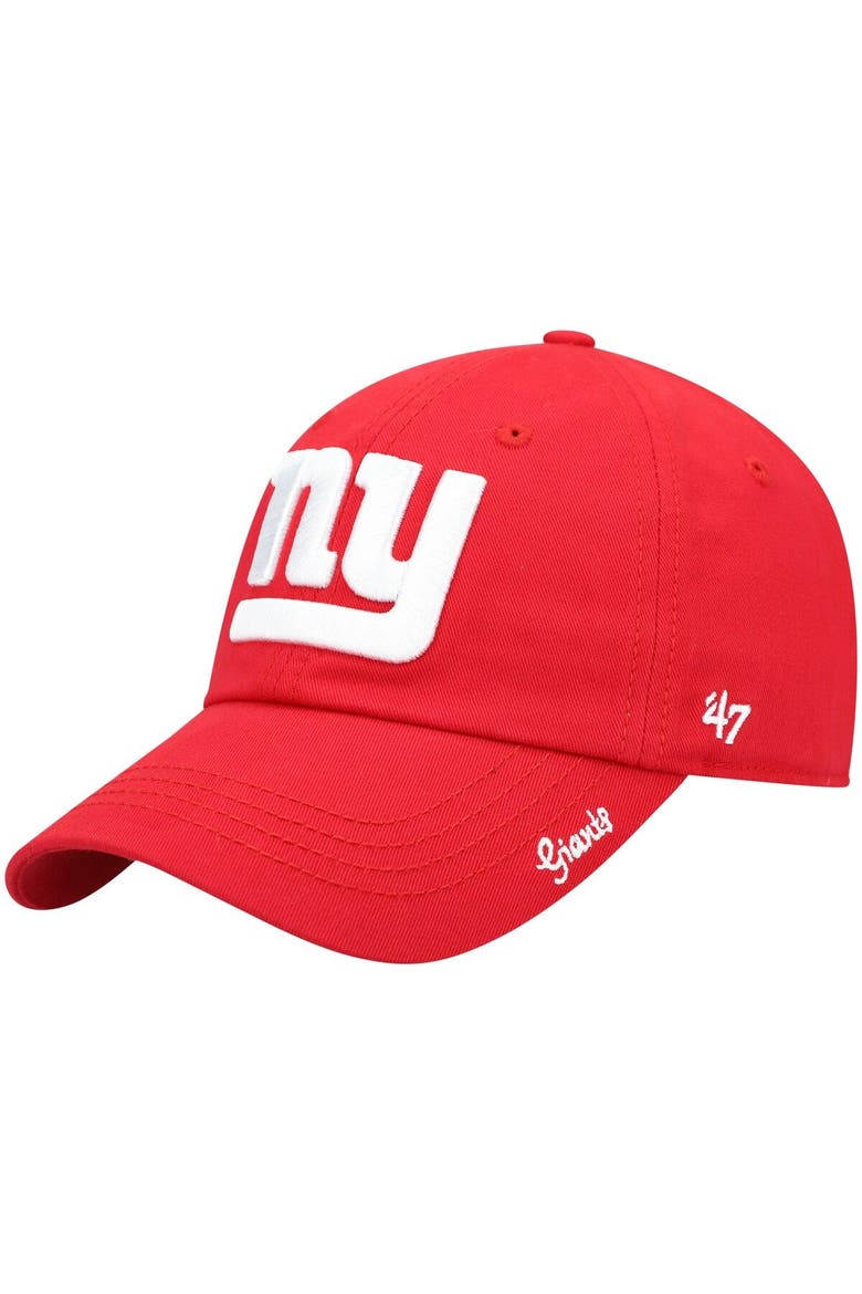 Women's '47 Red New York Giants Miata Clean Up Secondary Adjustable Hat, Main, color, Red