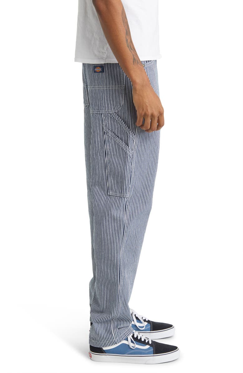 Dickies Garyville Hickory Stripe Straight Leg Carpenter Pants, Alternate, color, 