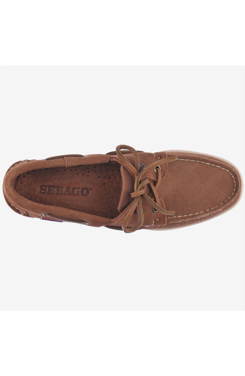 Sebago Portland Rough Out Womans Boat Shoes, Alternate, color, Dk Brown