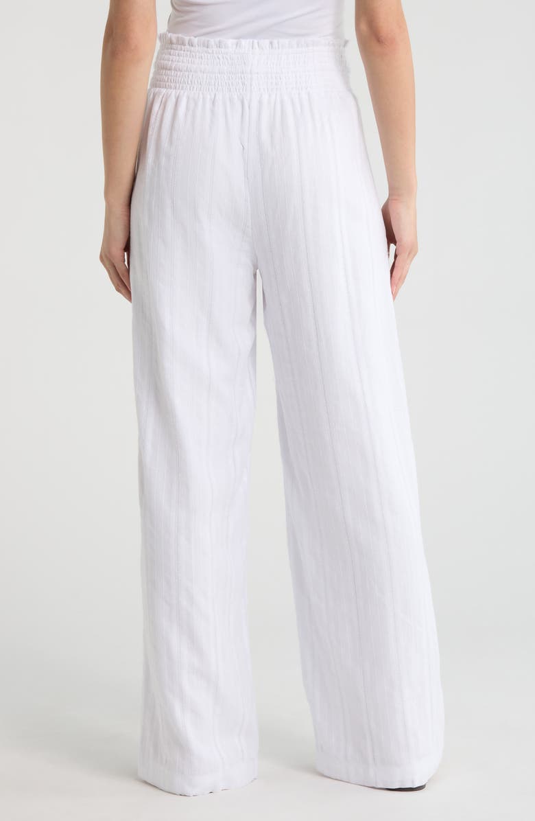 Splendid Meadow Embroidered Cotton Drawstring Pants, Alternate, color, White