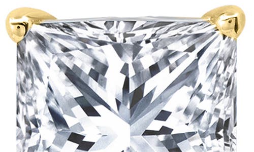 Crislu Cubic Zirconia Square Stud Earrings In Gold