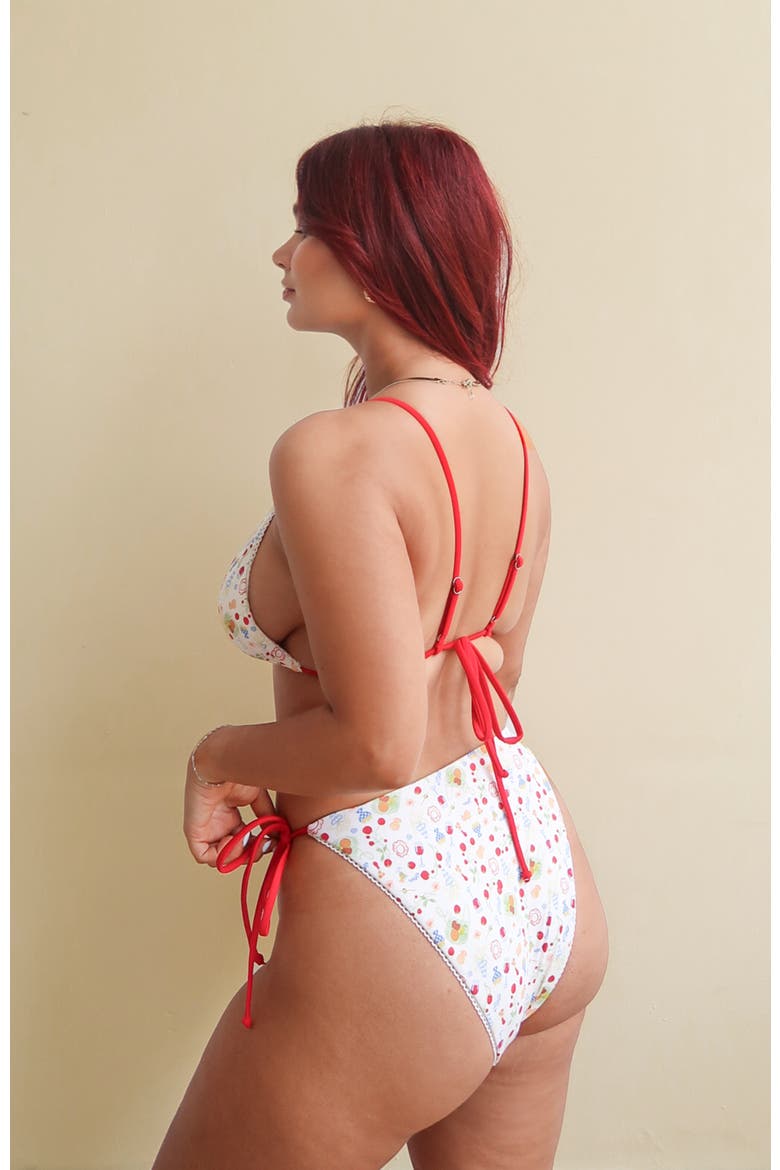 Emilia Triangle Bikini Top, Alternate, color, Mercato/Mars Red