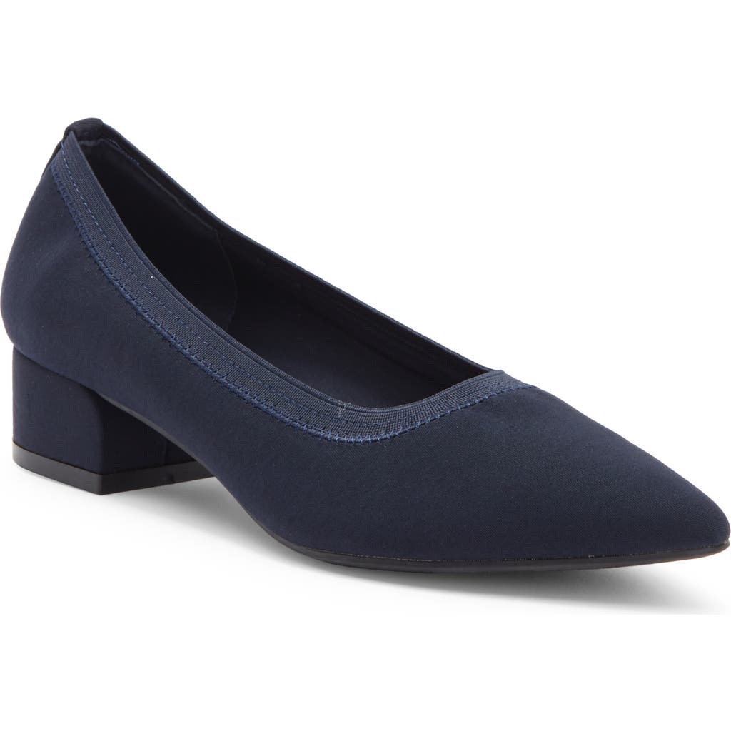 Anne Klein Uruzi Pump In Navy Matte Stretch