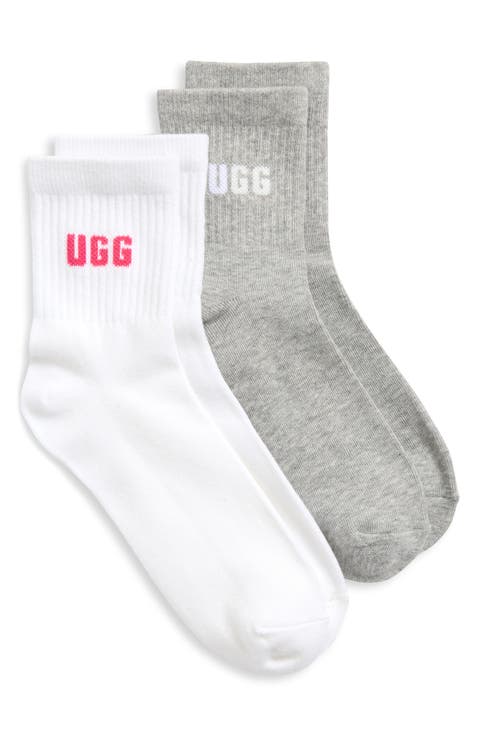 Quinlin Assorted 2-Pack Logo Quarter Socks
