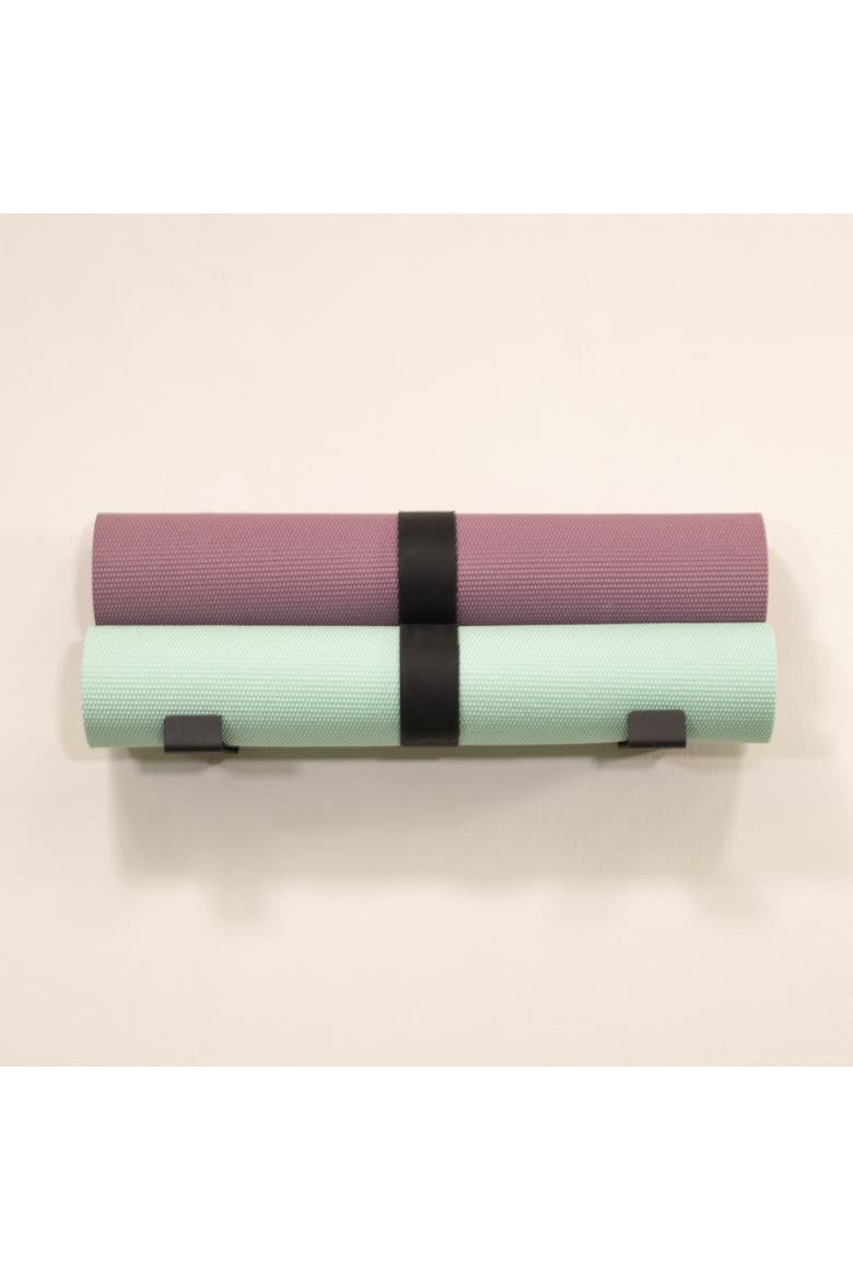 Serenity Yoga Mat Display - Minimalist Rack - Large, Alternate, color, Black