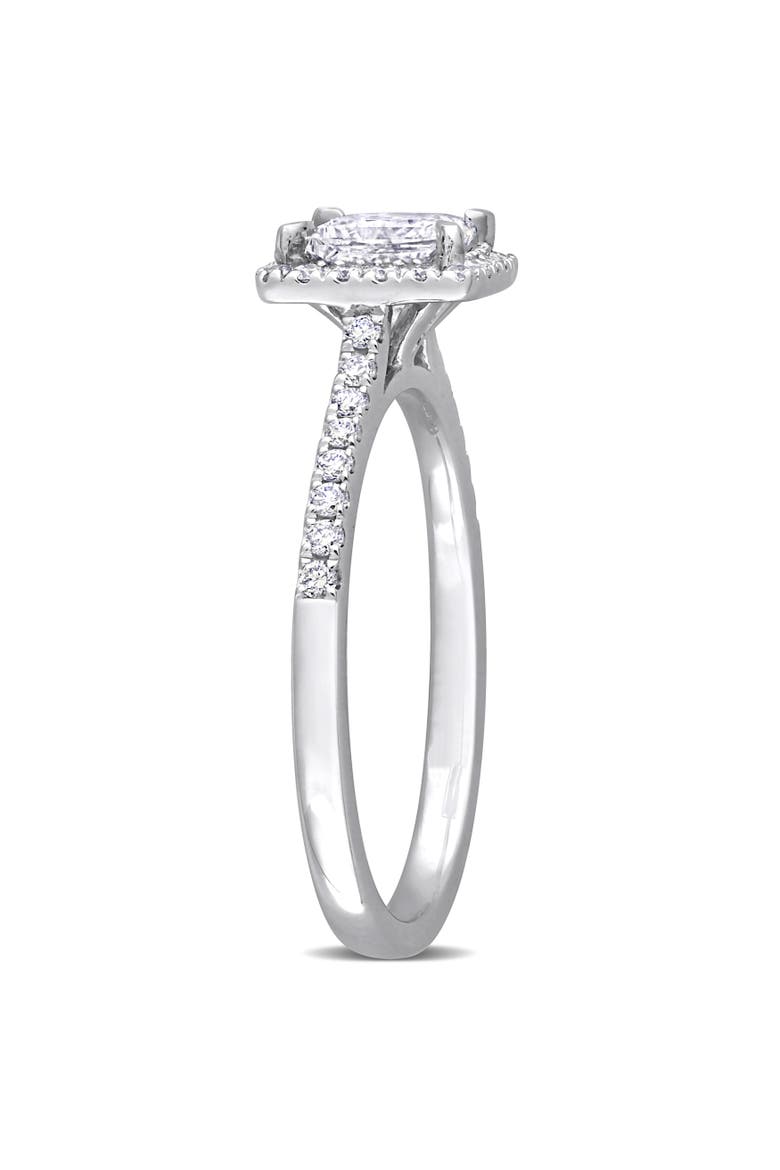 Lab Grown Diamond Princess Halo Ring 14k, Alternate, color, White Gold