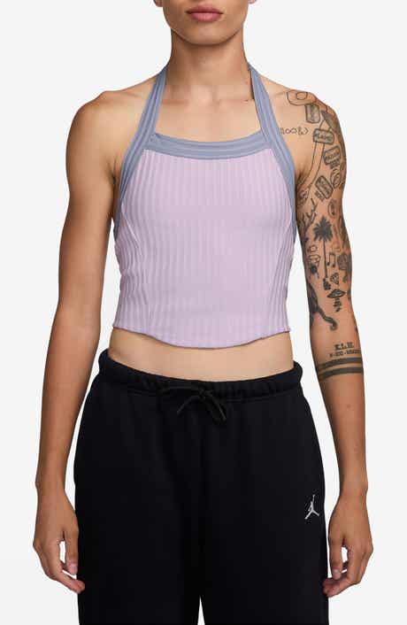 Jordan Flight Poolside Rib Crop Halter Top