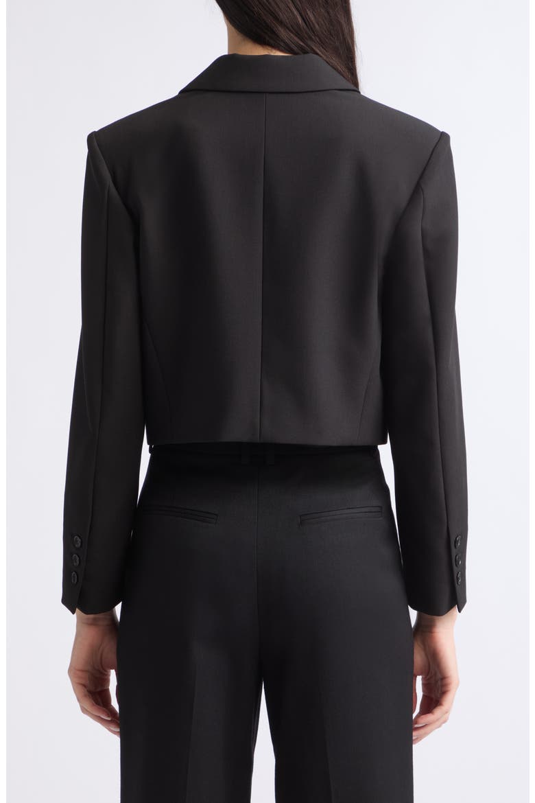 Cropped Blazer, Alternate, color, SOLID BLACK