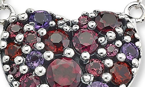 Samuel B. Semiprecious Stone Heart Pendant Necklace In Pink/red/blue