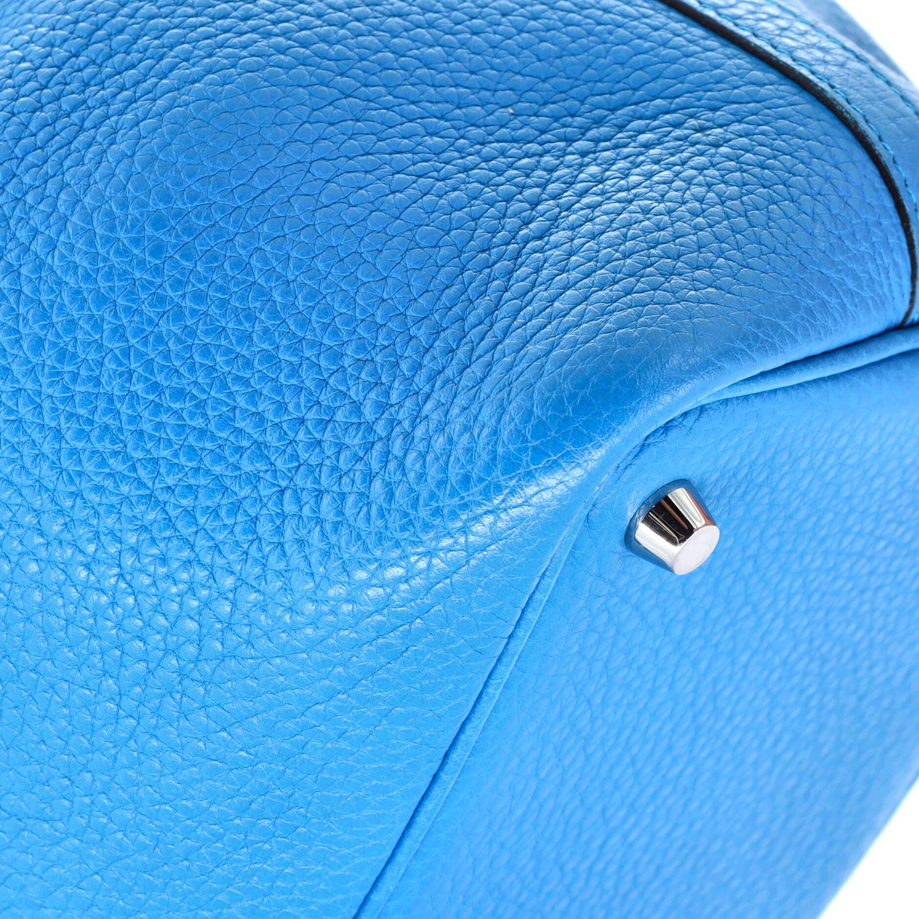 Pre-Owned Hermes Picotin Lock Bag Clemence PM, Alternate, color, Bleu Zanzibar