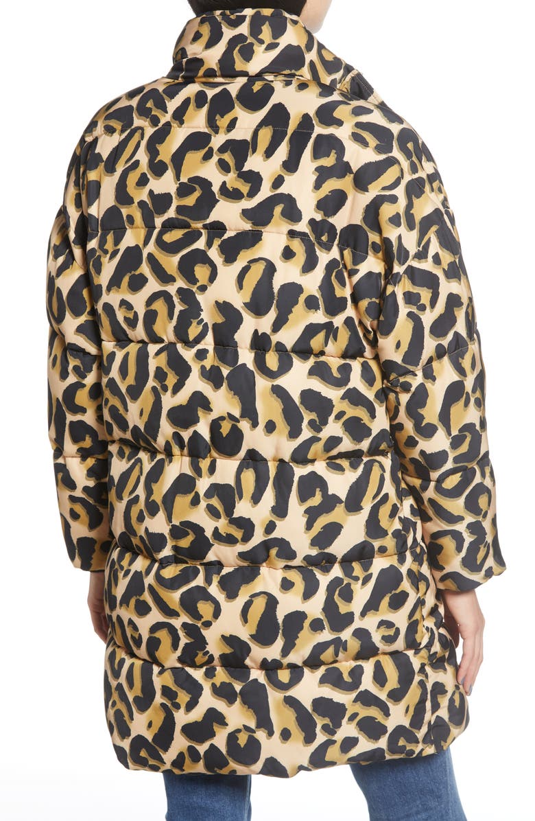 Scotch & Soda Animal Print Puffer Jacket, Alternate, color,
