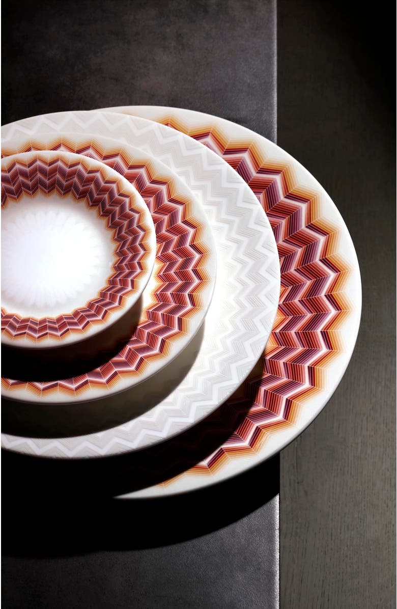 Missoni Home Tableware Dessert Plates ZIG ZAG Set of 6 Jarris 156 diam. 8.5", Alternate, color, Multicolor