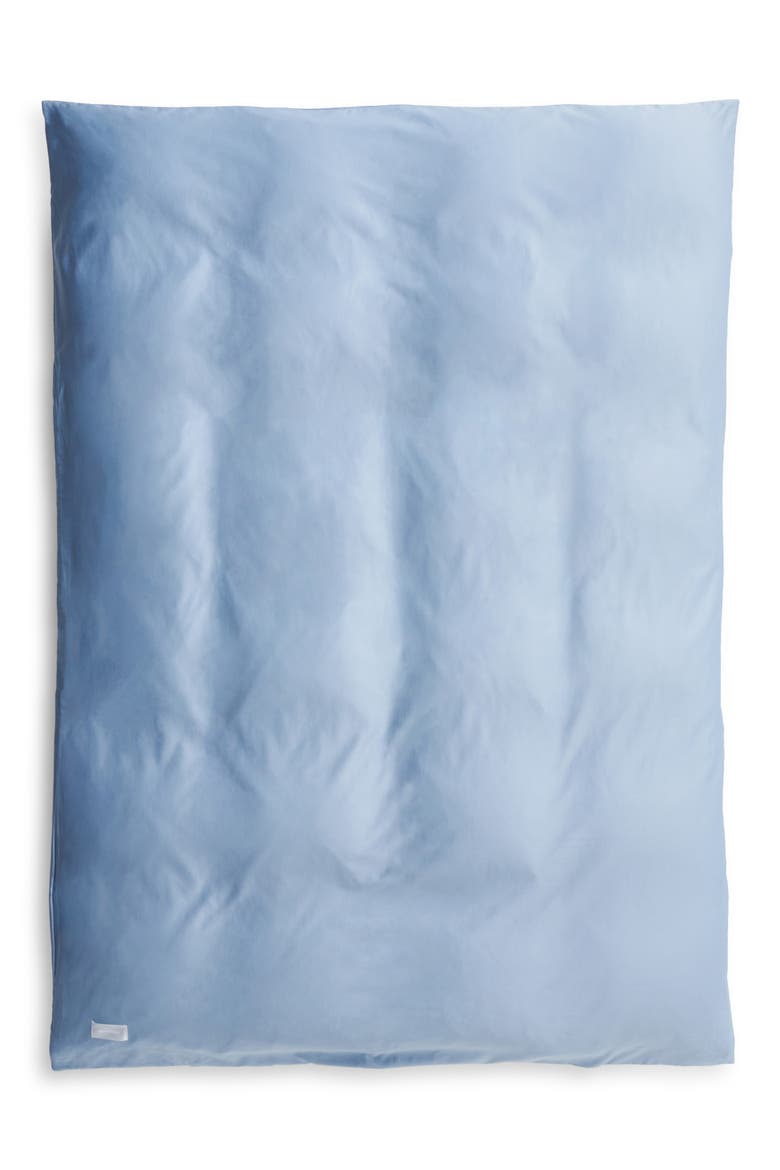Pure Sateen Duvet Cover, Main, color, HAZE BLUE