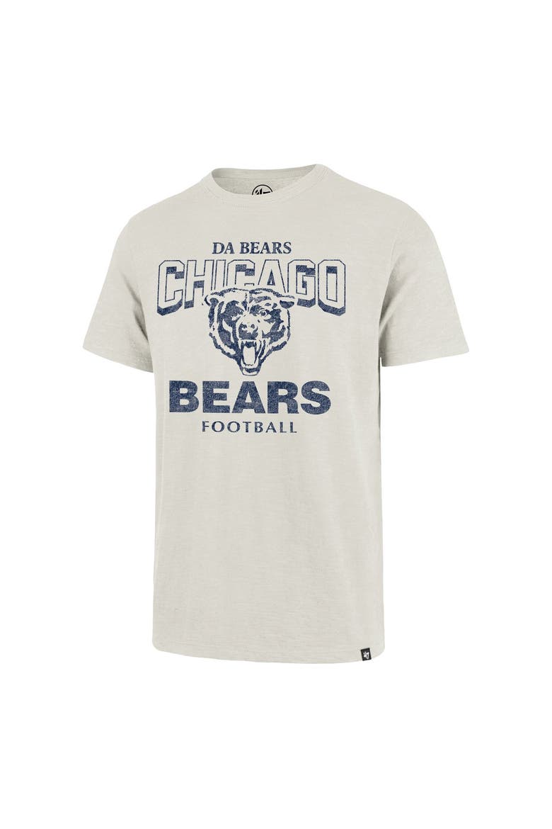 Men's '47  Natural Chicago Bears Head On Scrum Slub T-Shirt, Alternate, color, Natural