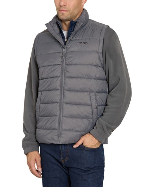 Izod Classic Puffer Vest In Gray