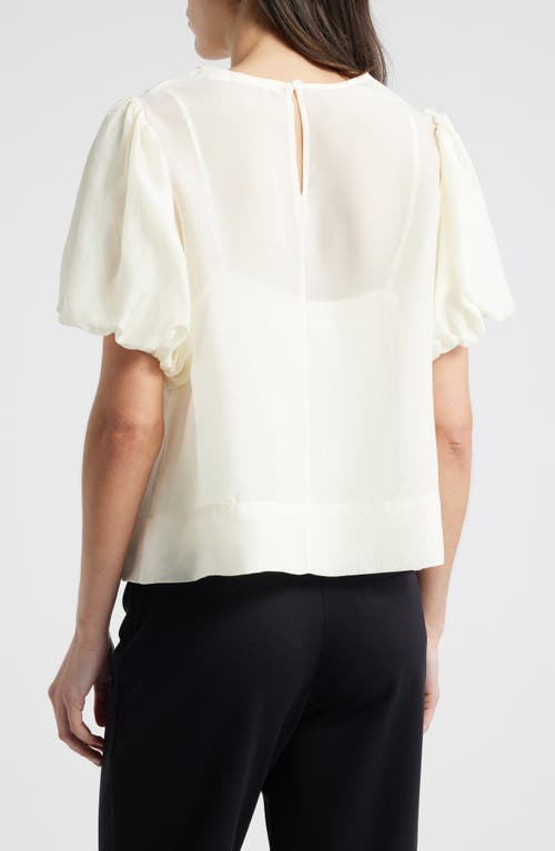 Wyeth Layered Front Puff Sleeve Top In Cream