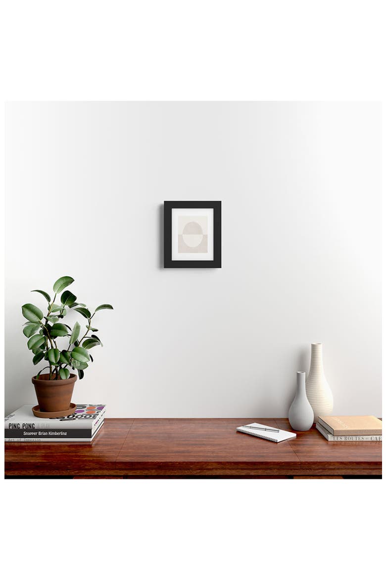 Round Framed Art Print, Alternate, color, BLACK FRAME 8X10