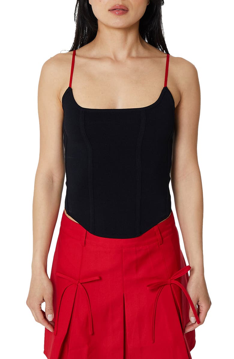 Find Me Now Persephone Corset Camisole, Main, color, Black