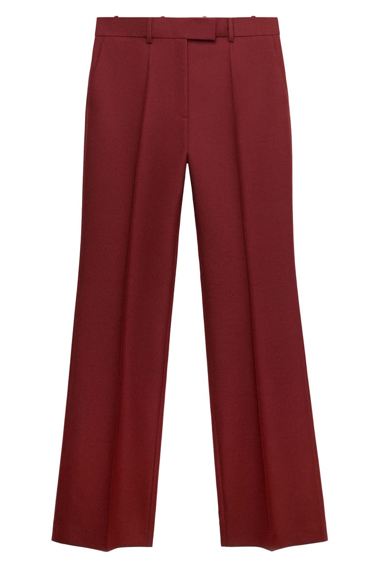 Wool Blend Straight Leg Suit Pants, Alternate, color, WINE