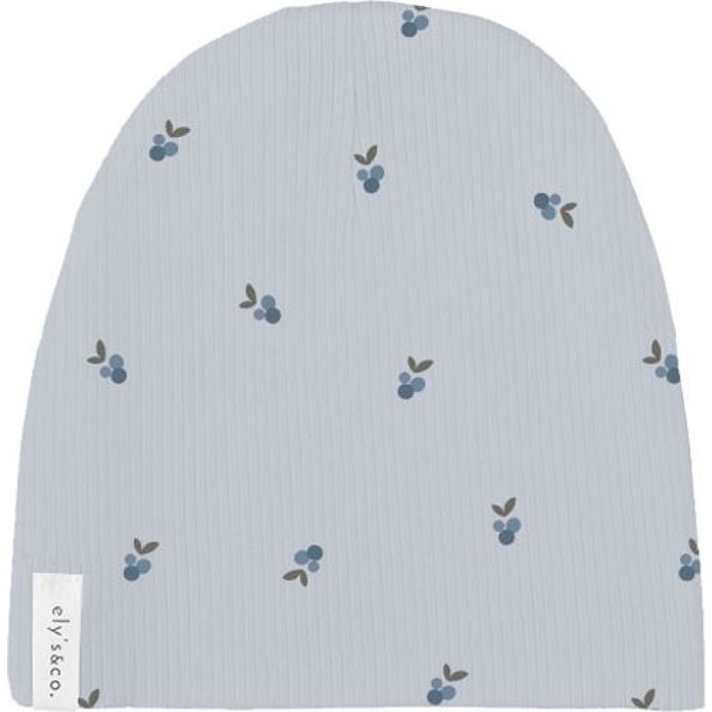 Ely's & Co. Baby Cotton Ribbed Beanie In Blue/blue Berry