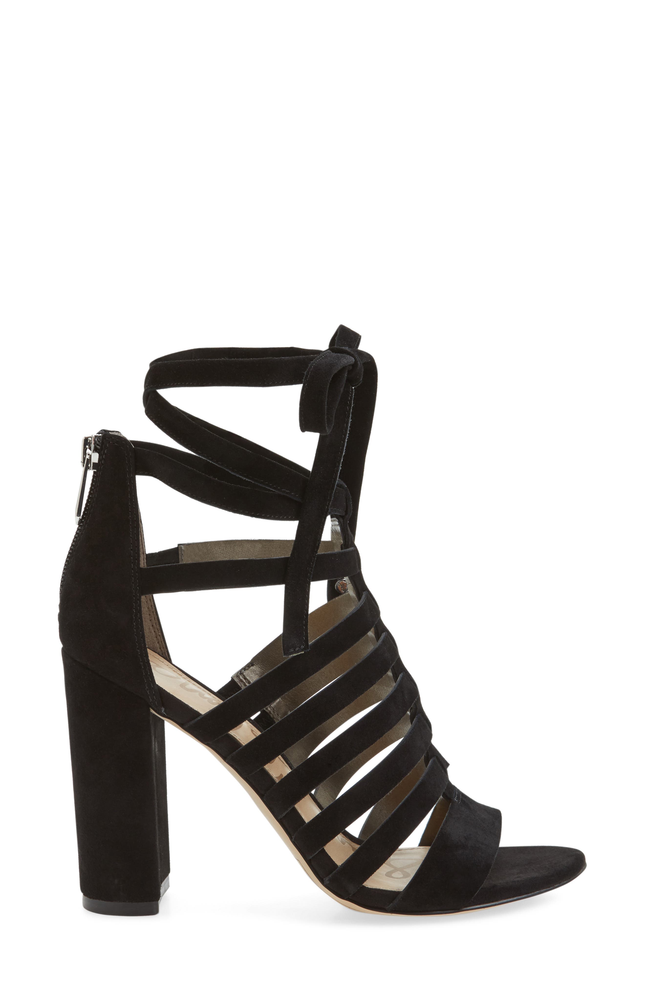 Yarina Sandal, Alternate, color, BLACK LEATHER