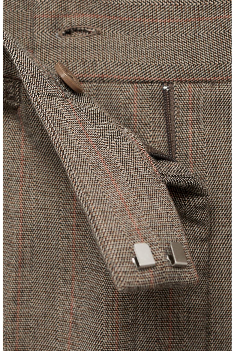 Pinstripe Ankle Pants, Alternate, color, LIGHT HEATHER GREY